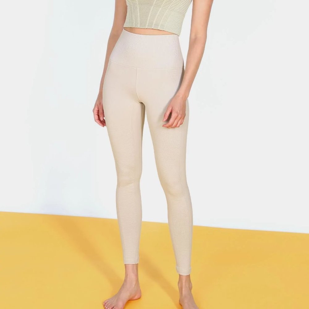 Sand Stretchy Full Length Leggings NWT